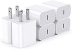 USBC Charger Block for iPhone 17 Charging Plug,MFI Certified Fast USB C Wall Cube 6Pack Power Adapter for iPhone 17/Air/16/16E Pro/Plus/Pro Max/15/14/13/12/11,for iPad Air/Mini USB-C Charge Brick Box
