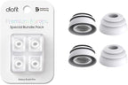 Premium Multi-Flange Eartips for Galaxy Buds3 Pro (White, Large) – Always Fits, Never Slips
