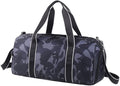 mezhsa Kids Overnight Duffle Bag Girls Boys Sports Gym Bag with Shoe Compartment Wet Pocket Camouflage travel bag(Grey)