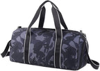 mezhsa Kids Overnight Duffle Bag Girls Boys Sports Gym Bag with Shoe Compartment Wet Pocket Camouflage travel bag(Grey)