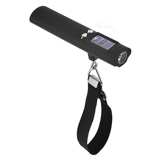 3 in 1 Digital Luggage Scale, 110lbs Capacity LCD Display Portable Hanging Suitcase Weight Scale with Flashlight for Travel