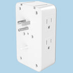 Wall Outlet Extender with USB Charging Ports 9 in 1 Plug Extension Block Multiple AC Outlets Splitter Power Hub Wall Tap 1500J Surge Protection Night Light Dusk to Dawn Sensor Switch ETL Listed