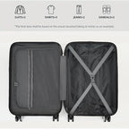 LARVENDER Luggage 6 Piece Expandable Luggage ABS Hardshell Carry on Suitcase with Spinner Wheels TSA Lock, Large Checked Travel Suitcase for Women and Men, Navy Blue(16/20/24/28/DB/TB)