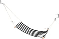 PATIKIL Foot Hammock Under Desk, Adjustable Foot Rest Sling with Hooks Portable Desk Footrest for Airplane Travel Home Office, Black White Style 1