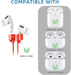 Magnetic Anti-Lost Straps for AirPods,4 Pack Ultra Strong Magnetic AirPods Strap Anti-Lost Neck Rope Cord,Soft Silicone Sports Lanyard Compatible with AirPods 1&2/ Pro /2nd/3rd (White+Red+Green+Pink)