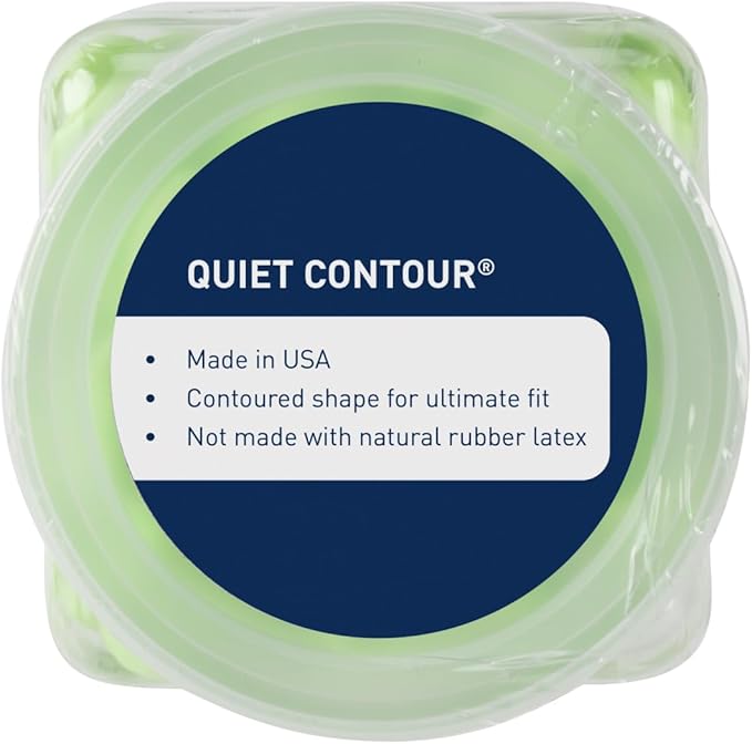 Flents Protechs Foam Ear Plugs, 50 Pair for Sleeping, Snoring, Loud Noise, Traveling, Concerts, Construction, Studying, Work, Shooting, Contour to Ear, NRR 33, Noise Cancelling, Green, Made in the USA
