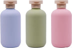 3 Pack Leakproof Travel Bottles 6.8oz | Squeeze Shampoo & Lotion Containers with Locking Flip Caps | Food Grade HDPE/PP for Toiletries, Gym, Camping (Green+Blue+Pink)