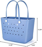 Lightweight Extra large Rubber Beach Bag Small mini Tote Bag for Gym Waterproof medium Open Handbag for Pool Sports