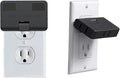 ETwinCoo 3-Way Flat Wall Outlet Extender & Splitter, 2-Prong Swivel Mini Plug - Safe AC Adapter for Home/Travel, Type A Black (2 Pack)