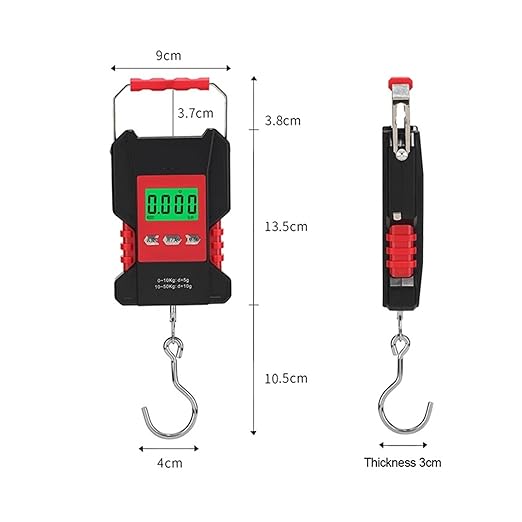 Luggage Weight Scale, Digital Crane Scale with Hanging Hook, 50kg LCD, USB Rechargeable, Luggage, Waterproof Electronic,for Travel