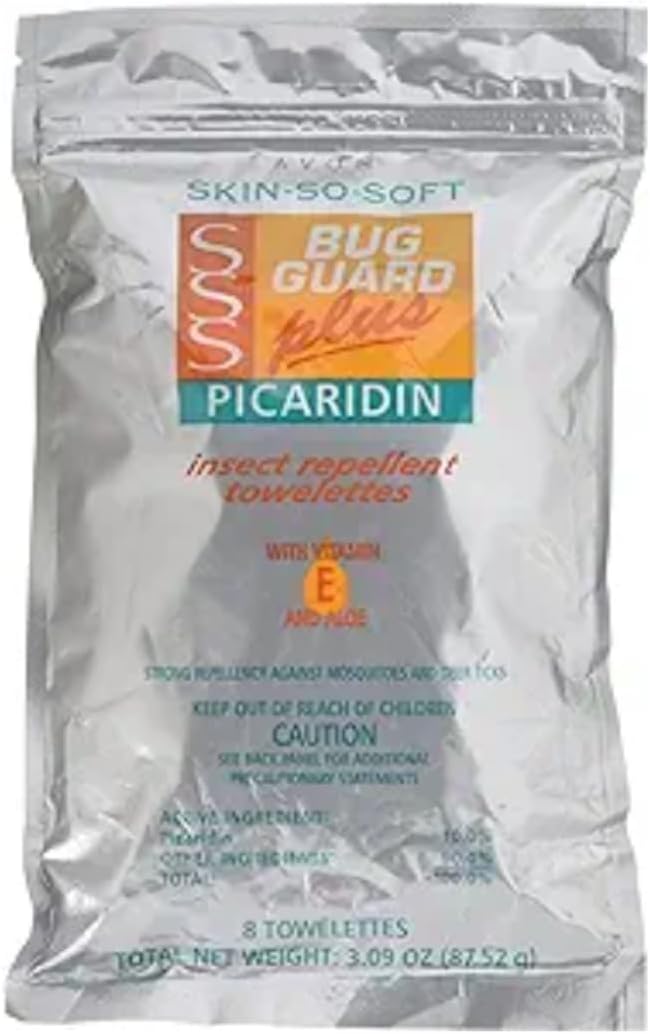 AVON Skin So Soft Bug Guard Plus Picaridin Insect Repellent Towelettes – DEET-Free Mosquito Repellent Wipes with Vitamin E & Aloe, for Reliable Mosquito and Tick Protection, Individually Wrapped,16 CT