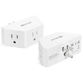 Multi Plug Outlet Extender 2 Pack, HITRENDS Small Electric Outlet Adapter, Small 3 AC Plug Extender for Travel Cruise Ship Dorm Room Essentials