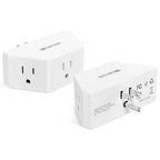 Multi Plug Outlet Extender 2 Pack, HITRENDS Small Electric Outlet Adapter, Small 3 AC Plug Extender for Travel Cruise Ship Dorm Room Essentials