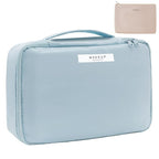 Queboom Travel Makeup Bag Cosmetic Bag Makeup Bag Toiletry bag for women and men (Blue)