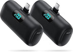 [2 Pack]Small Portable Charger for iPhone 17/16/15 Series,5000mAh 3A PD USB C Power Bank, Mini Travel Essentials Battery Pack for iPhone 17/17 Pro/16/16 Plus/16 Pro/15 Pro Max,Samsung,Android/LG etc