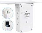 Socket Wall Shelf-CFMASTER 10 Port Surge Protector Wall Outlet, 8 Electrical Outlet Extenders and 2 USB Ports 2.4A, with Removable Built-In Shelf, FCC Listed (2, White)