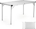 Portal Camping Table with Expandable Tabletop, 37" to 51.2" Adjustable Length Aluminum Folding Table, Large for 2-6 Person, Design with Storage Mesh & Carry Bag for Car Camping, Backyard, Tailgating