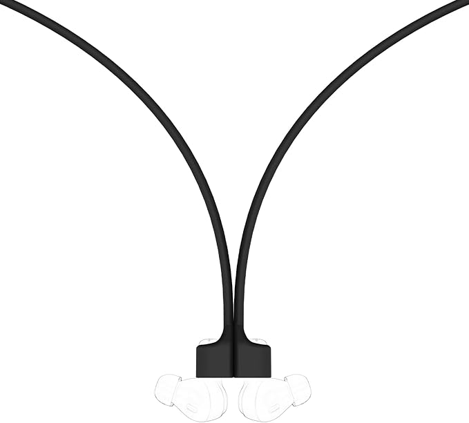 Geekria Wireless Earphone Magnetic Anti-Lost Strap Accessories, Soft Silicone Sport Earphones Lanyard, Compatible with JBL Vibe Beam, Tune Flex, Tune 230NC TWS (2 Pack)