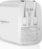 Amazon Basics 30W One-Port GaN USB-C Wall Charger with Power Delivery PD for Tablets & Phones (iPhone 16/15/14/13/12/11/X, iPad, Samsung, More), Non-PPS, White