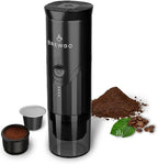 Electrical, Portable, Handheld Battery Operated Espresso Machine, Rechargeable (Includes Batteries), 20bar, Great For Travel, RV, Back Packing, Hiking, Camping, Or For The Office, Color: Black