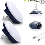 Camping Lights Tent Light 4500 Lumens 45W Rechargeable LED Lantern Magnetic Hanging, Portable USB Outdoor Canopy, Emergency Lights for Home, Lanterns for Power Outages, Ice Shanty Lights（2pcs）