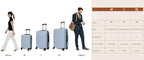 Luggage Set 3 Pieces -Suitcase Set - Luggage with Wheels - Check-in Luggage - PC + ABS Durable Suitcase Rotating Silent Wheels 3-Piece 20/24/28 yellow (blue)