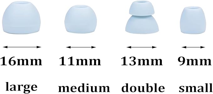 Replacement Eartips Silicone Earbuds Buds Set for Powerbeats Pro Beats Wireless Earphone Headphones,4 Pair (Blue)