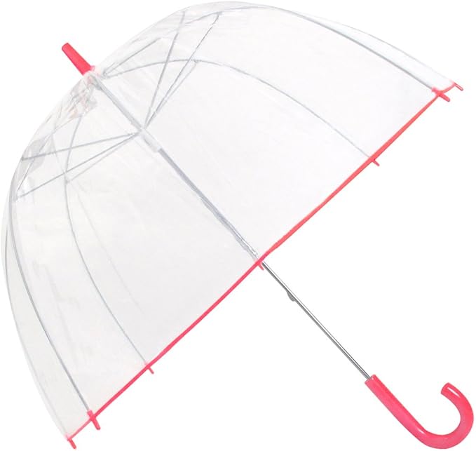 Capelli New York Adult Umbrella, Clear Umbrella for Rainy Days, Travel Essentials, Must-Have College Dorm Essentials