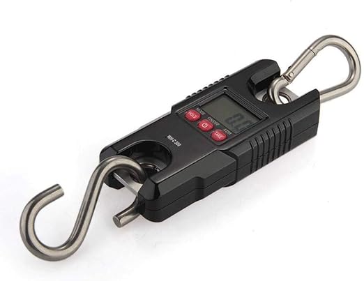 Portable Luggage Scale, 300kg /0.1kg High-Precision Mini Electronic Scale Portable Hanging Weighing Pig Sheep Livestock Hook Stainless Steel Hook Scale Called Heavy-Duty Hook Scale