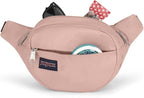 JanSport Fifth Avenue Fanny Pack Crossbody Bags for Women, Men - Stylish, Durable Waist Bag with Adjustable Belt, Main Zippered Pocket, Quick Stash Pocket - Travel Essentials - Black