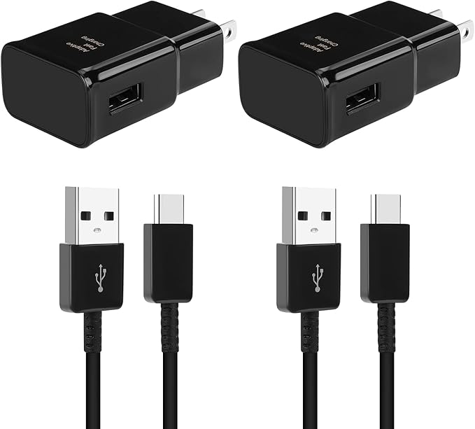 Fast Charger Andriod, Type C Fast Charger with 5FT C Type Fast Charging Cable for Galaxy S10/S9/S8/S10e/S10+/S8+/S9+/Note 8 9 10 20/S22/S21/S21+/S21 Ultra/ S20-Black