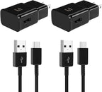 Type C Charger Fast Charging, Android Phone Charger with 8FT USB Type C Cable for Samsung Galaxy S23/S23 Ultra/S22/S21/S20/S20+/S10/S10+/S10e/S9/S9+/S8/S8Plus/Edge/Active/Note 8/9/10/20-Black