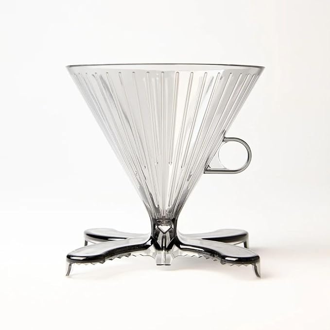 DIVVI Dual Cup Pour Over Coffee Dripper, BPA-Free, Large Capacity, Filter #4, Brew on Two Cups or One, No Carafe Needed, Fits Most Mugs, Portable, Easy to Clean & Dishwasher Safe Coffee Maker