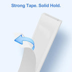 Yecaye Cord Hider, 113in Medium Cord Covers for Wires on Wall, Cord Organizer for 2-3 Wires, Easy Install Cable Management Kit, TV Cable Hider for Home Office, W0.95in H0.55in, White