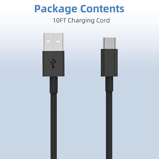 2Pack 10FT USB to USB C Fast Charging Cable for iPhone 17 16 15 Charger Cord, for Apple for iPhone 17 16 15/Pro/Pro Max/Plus Long Type C Car Carplay Cord for iPad Pro 12.9/11 for Android(Black)