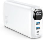 OHOVIV Portable Charger 50000mAh Power Bank - 22.5W Fast Charging External Battery Pack,USB-C Portable Phone Charger for iPhone 17/16/15/14/13 Pro Android Samsung, for Travel Camping Essential-White