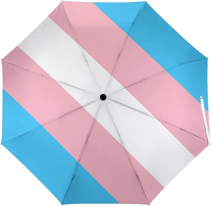 AMRANDOM Travel Folding Umbrella Automatic Open Tri-Fold For Car Rain Outdoor Use For Car Rain Outdoor Use With Black Anti-Uv Coating