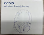 KVIDIO Bluetooth Headphones Over Ear, 65 Hours Playtime Wireless Headphones with Microphone, Foldable Lightweight Headset with Bass and Stereo Sound Low Latency for Travel Work Cellphone