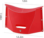 Folding Portable Camping Hiking Stool Lightweight and Foldable Chair for Travel Gathering BBQ Subway Backpacking Outdoor Squatting Toilets (Red)