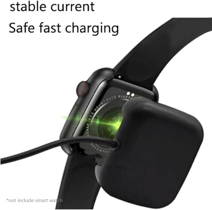 Black Charging Cable Charger Cord for HW22 Smartwatch Intelligent Watch Magnetic Charger Dock Holder Stand USB Chargeable Charging Cable Adapter Smartwatch Accessories (30cm)