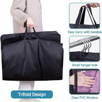 KIMBORA 60" Dress Garment Bags for Hanging Clothes Travel, Gusseted Garment Bags for Closet Storage with Handles for Long Gowns, Coats（3 Packs）