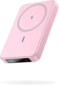 Magnetic Portable Charger 10800mah for Magsafe Battery Pack, Wireless Power Bank with USB C in&out PD Fast Charging,Travel Essential Phone Battery Charger For iPhone 17/16/15/14/13/12 Series-Pink