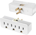 TENINYU 3 Outlet Adapter Extender - UL Listed 1875W/15Amps 3 Way Grounded Polarized Plug Extender Power Strip, Wall Plug 1 to 3 Outlet Splitter with 3 AC Outlets for Household Appliances (2)