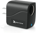 RoyPow AC to DC Converter Power Supply Transformer 2A/24W AC/DC Adapter 110V/120V to 12V Car Cigarette Lighter Socket, 110V/120V to 12V Converter, Not for Pump, Inflator
