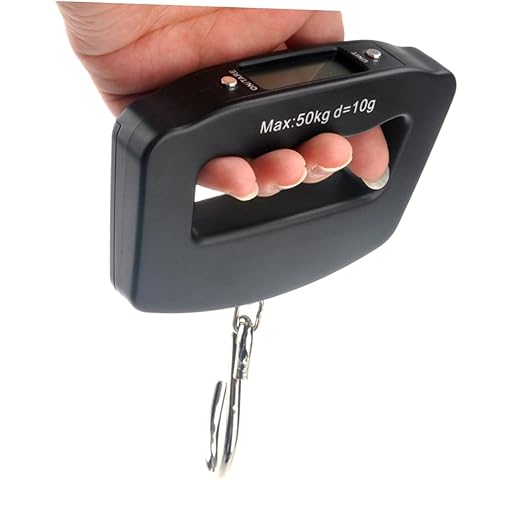 50kg Handheld LCD Digital Luggage Scale Hook Blue Backlight Accurate Weighing Scale for Travel Black Design Multiple Weight Units Lb