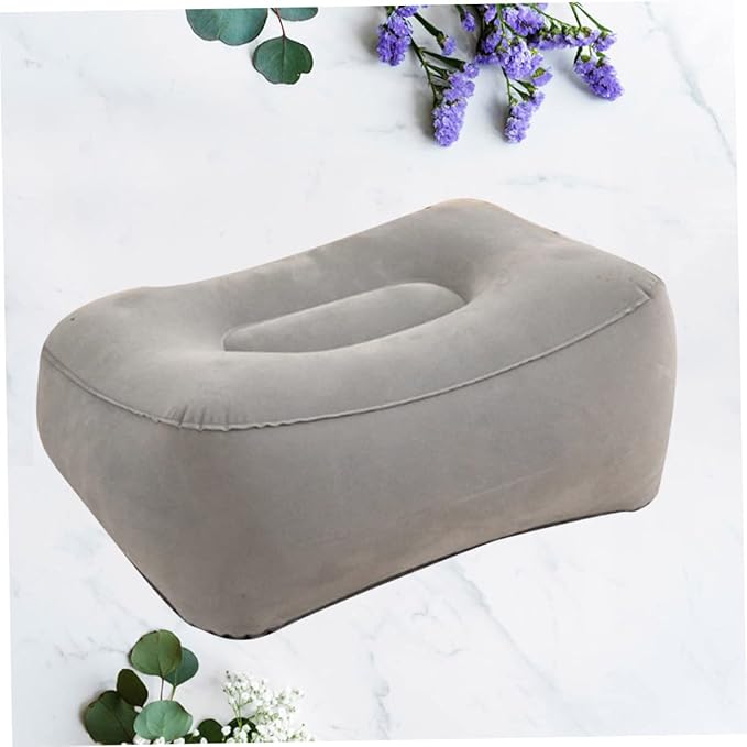 STOBOK Inflatable Footrest Adjustable Footrest Pillow Airplane Footrest Pillow Car Mats for Office Foot Rest Inflatable Footstool Outdoor Inflatable Foot Rest Wedge Shape Travel Pedal
