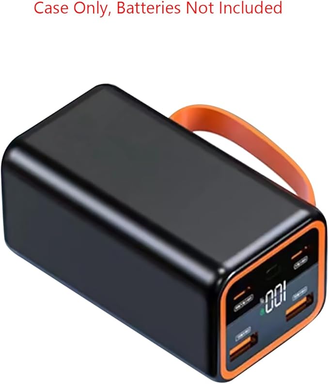 4 Slot Power Bank Fit for 4x21700 Lithium Battery, DIY Plastic Case Battery Charger Box Case