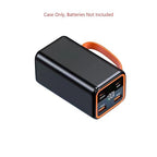 Portable Black DIY Power Bank Case with LCD Display 4 Slots 21700 Battery Charger Shell Box Fast Charging Power Bank Accessory