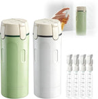 4 in 1 Travel Dispenser, 2026 New Travel Bottles for Toiletries, 4-in-1 Travel Refill Bottle Portable Travel Size Containers for Shampoo Lotion Conditioner Cream (Green+White)