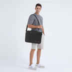 DOMISO 15.6 inch Laptop Bag Business Briefcase Water-resistant Notebook Messenger Shoulder Bag for 15.6" ASUS ZenBook Chromebook 15/Lenovo Ideapad ThinkPad/HP Pavilion 15 Envy 15,Black